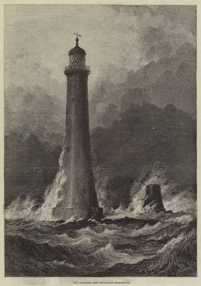 The Proposed New Eddystone Lighthouse by Samuel Read